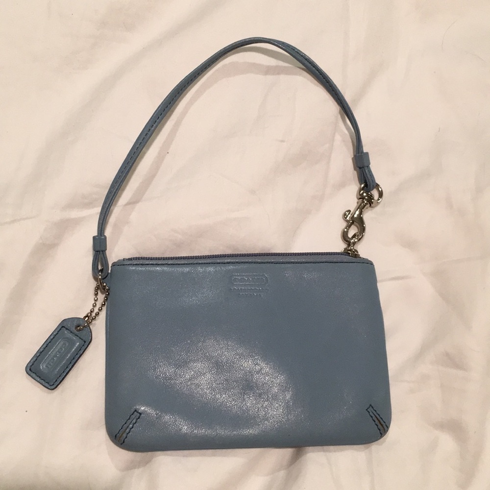 Coach leather mini clutch coin wristlet purse - Picture 1 of 5